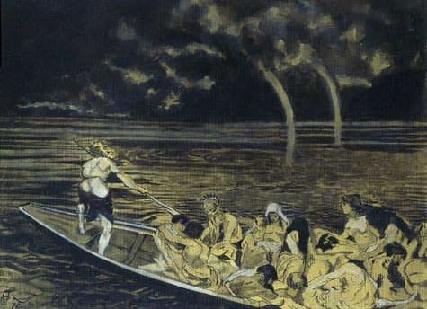 charon transporting the dead