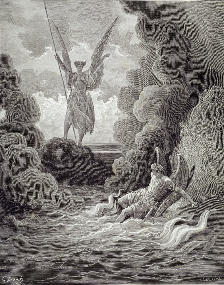Gustave Doré illustration depicting Satan and Beelzebub in John Milton's Paradise Lost