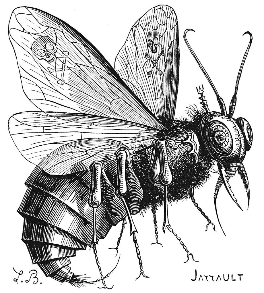Beelzebub depicted as a winged fly in an 1863 illustration