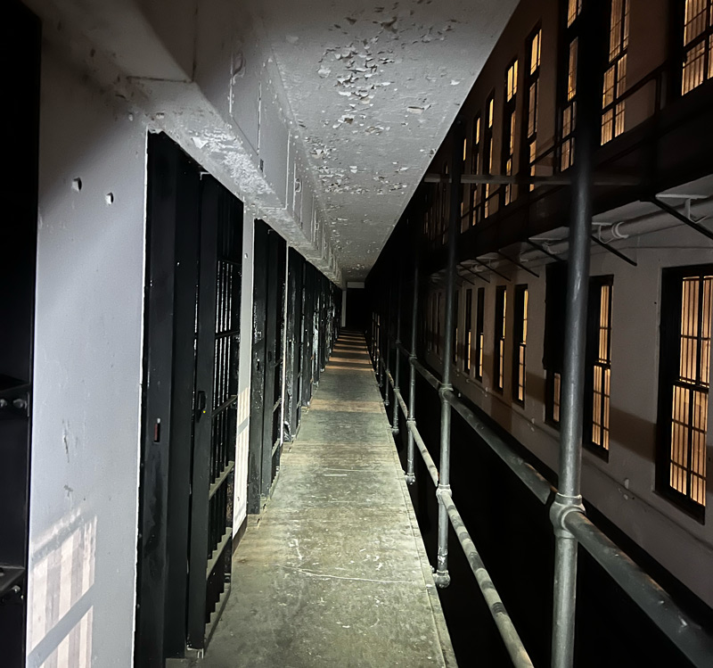 Historic cell interiors at Old Montana State Prison in Deer Lodge, Montana