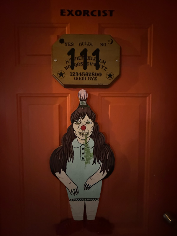 Horror-themed Exorcist and Ouija room at the Clown Motel in Nevada