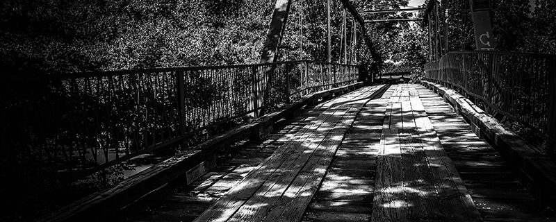 Exterior of Old Alton Bridge (Goatman's Bridge) near Denton, Texas