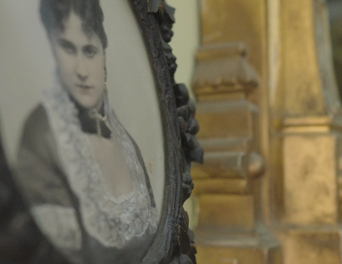 Framed portrait identified in the mansion collection as Mrs Mackay