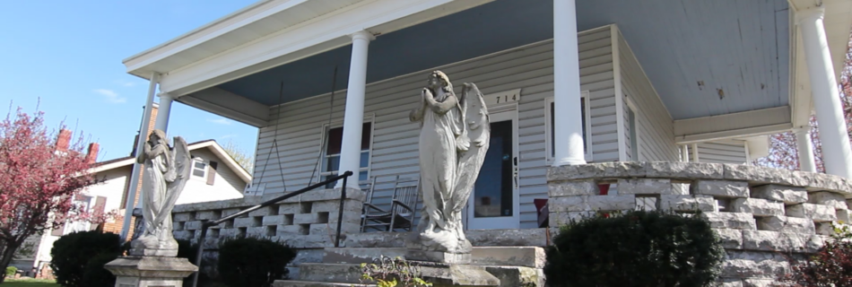 Whispers Estate Victorian house exterior at 714 West Warren Street in Mitchell Indiana