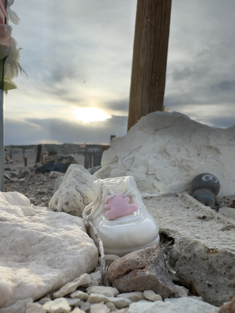 Gravestones at the historic Old Tonopah Cemetery in Nevada